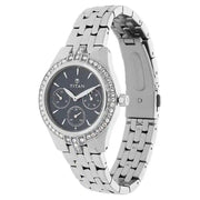 Blue Dial Silver Stainless Steel Strap Ladies Watch