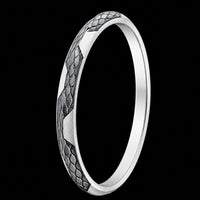Thumbnail for Men's Snakeskin Textured Sterling Silver Kada | 925 Scales Bangle 69.9mm