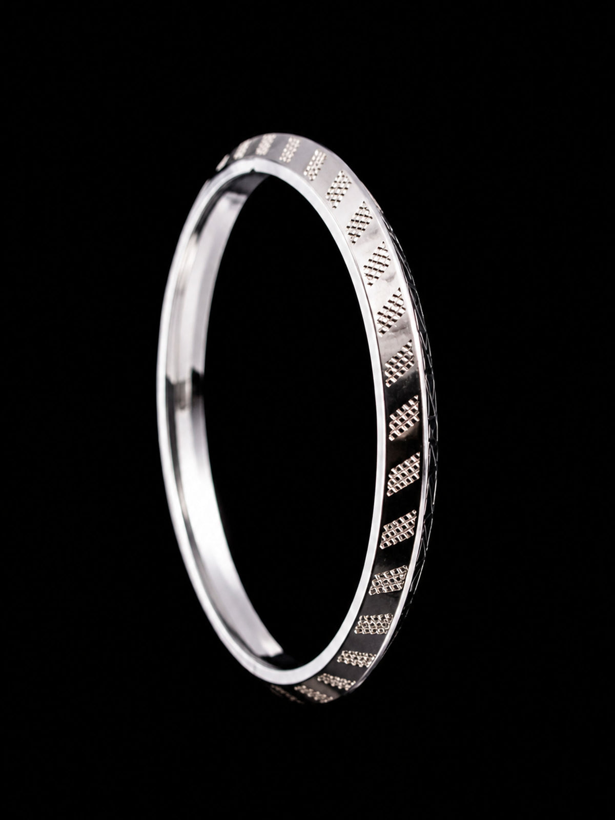 Men's Sterling Silver Kada Bangle | 925 Silver Solid Bracelet 73mm