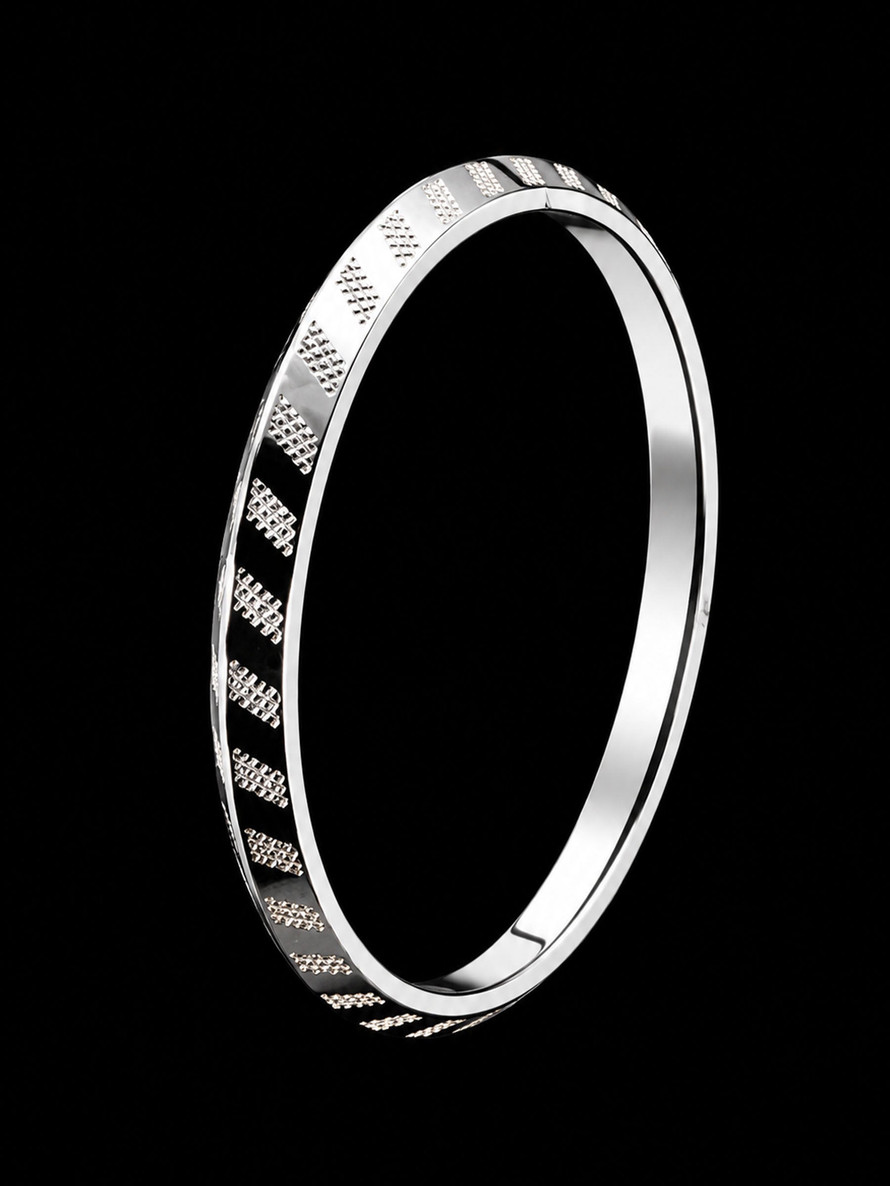 Men's Sterling Silver Kada Bangle | 925 Silver Solid Bracelet 73mm