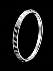 Men's Sterling Silver Kada Bangle | 925 Silver Solid Bracelet 73mm