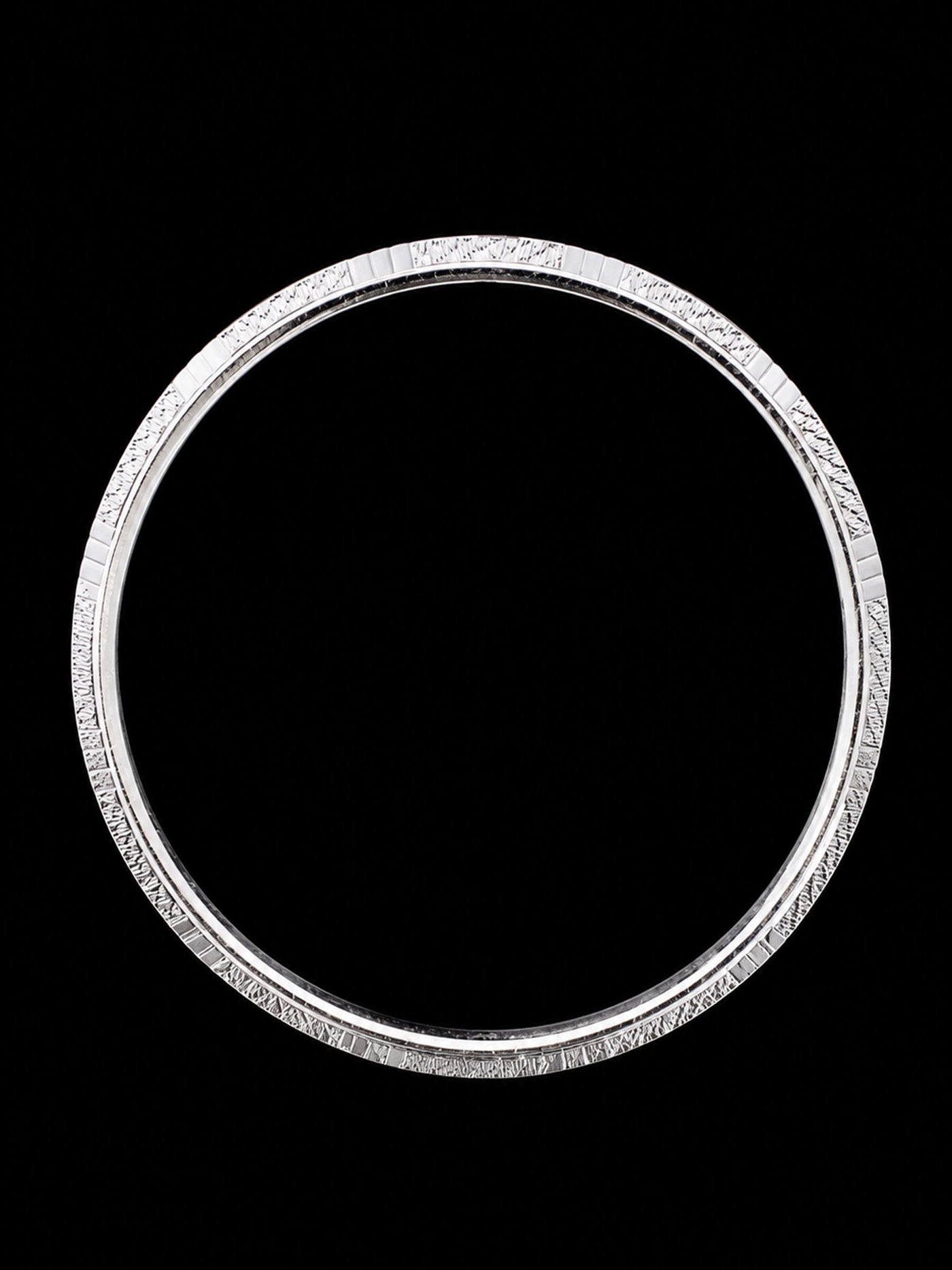 Men's Solid Sterling Silver Kada | 925 Silver Textured Bangle 69.9mm