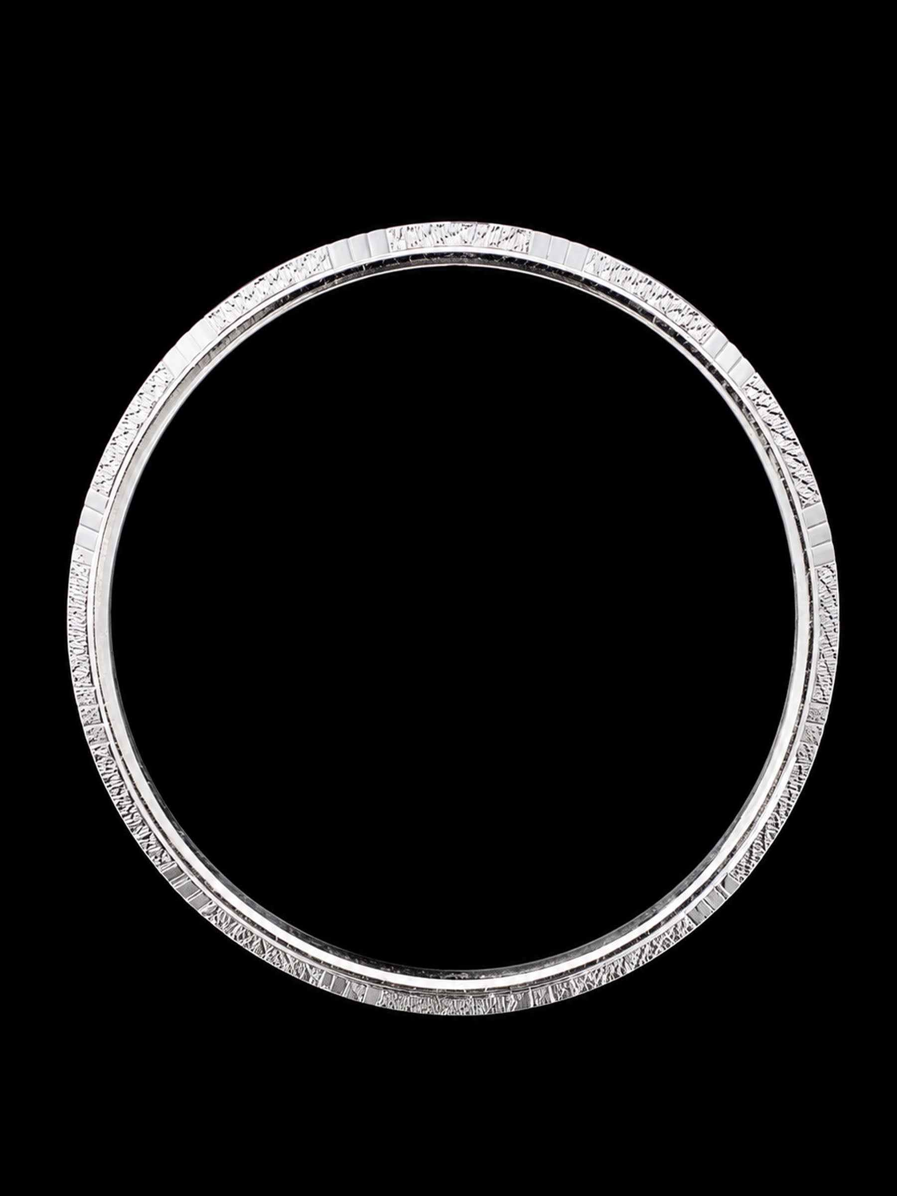 Men's Solid Sterling Silver Kada | 925 Silver Textured Bangle 69.9mm
