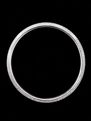 Men's Solid Sterling Silver Kada | 925 Silver Textured Bangle 69.9mm