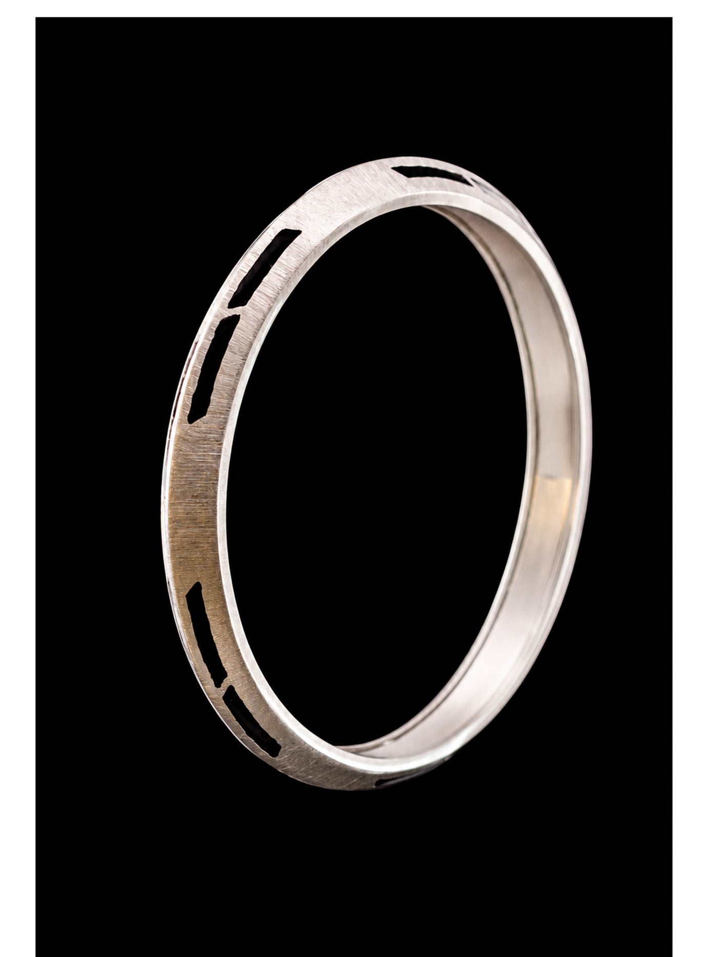 The Horizon Sterling Silver Men's Kada – Matte Oxidized Design (26.2g)