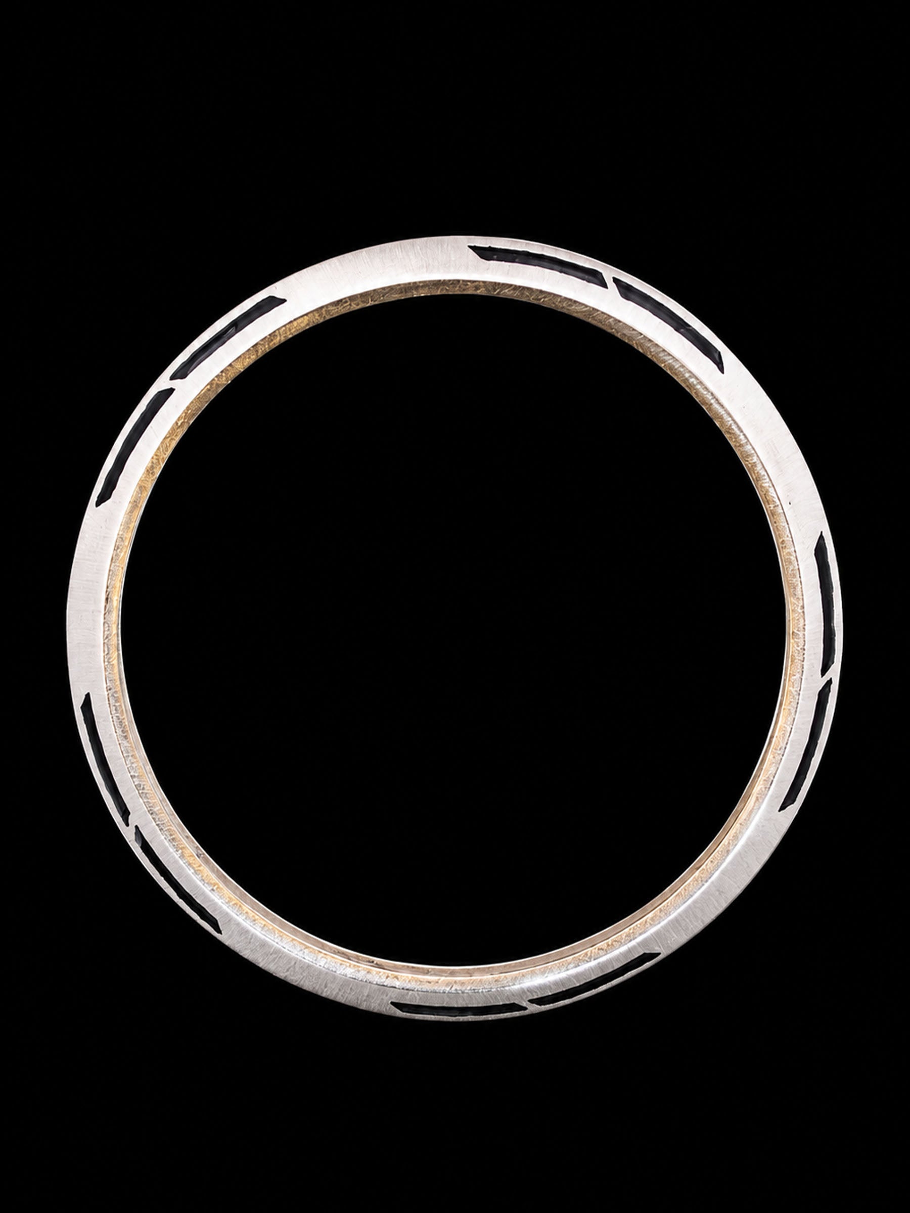 The Horizon Sterling Silver Men's Kada – Matte Oxidized Design (26.2g)