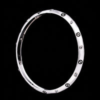 Thumbnail for Men's Screw Motif Sterling Silver Bangle | 925 Silver Stone Set Kada 73mm