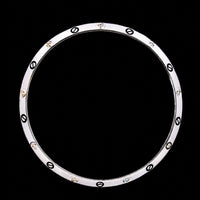 Thumbnail for Men's Screw Motif Sterling Silver Bangle | 925 Silver Stone Set Kada 73mm