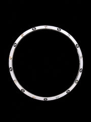 Men's Screw Motif Sterling Silver Bangle | 925 Silver Stone Set Kada 73mm