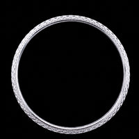 Thumbnail for Men's Cross-Hatch Sterling Silver Bangle | 925 Solid Silver Kada 73mm