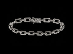 The Vanguard Heavy Sterling Silver Men's Bracelet – Four-Sided Boxed Byzantine Weave