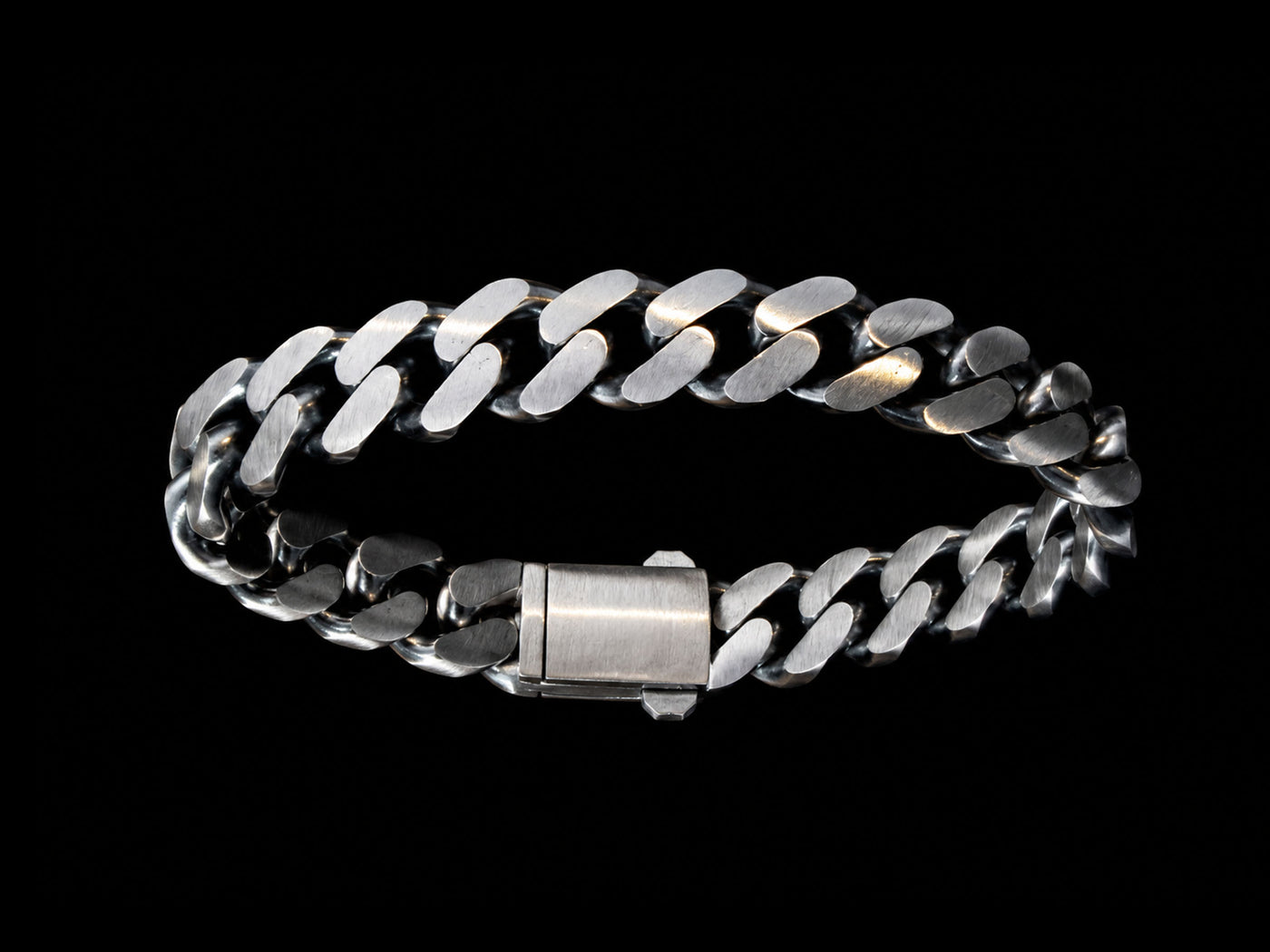 Men's Heavy Sterling Silver Curb Chain Bracelet | 925 Solid Cuban Link (28.7g)