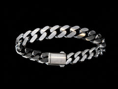 Men's Heavy Sterling Silver Curb Chain Bracelet | 925 Solid Cuban Link (28.7g)