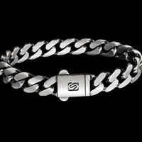 Thumbnail for Men's Heavy Sterling Silver Curb Chain Bracelet | 925 Solid Cuban Link (28.7g)