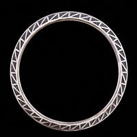 Thumbnail for Men's Oxidized Tribal Sterling Silver Bangle | 925 Chevron Kada 69.9mm