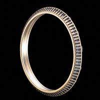 Thumbnail for Men's Musical Notes Sterling Silver Bangle | 925 Silver Kada 73mm