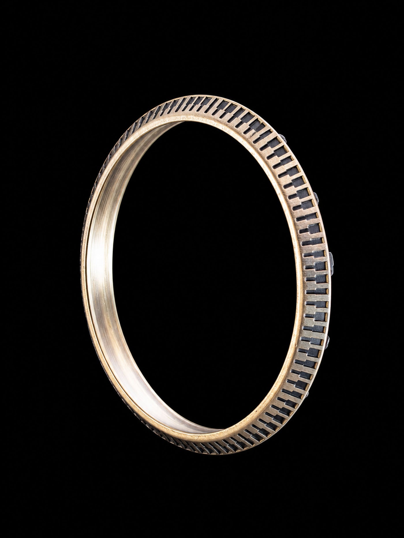 Men's Musical Notes Sterling Silver Bangle | 925 Silver Kada 73mm