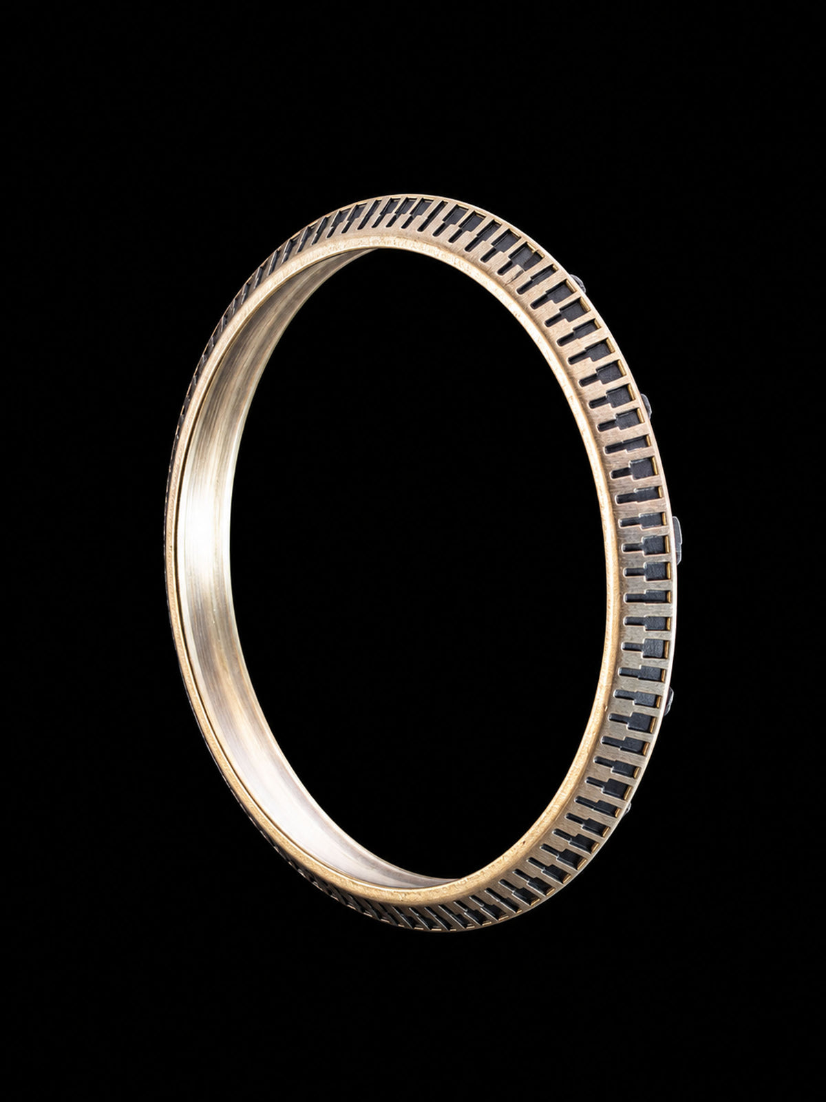 Men's Musical Notes Sterling Silver Bangle | 925 Silver Kada 73mm