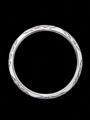 Men's Snakeskin Textured Sterling Silver Kada | 925 Scales Bangle 69.9mm