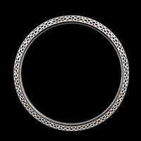 Thumbnail for Men's Industrial Grooved Sterling Silver Bangle | 925 Mechanical Ridge Kada 66.7mm