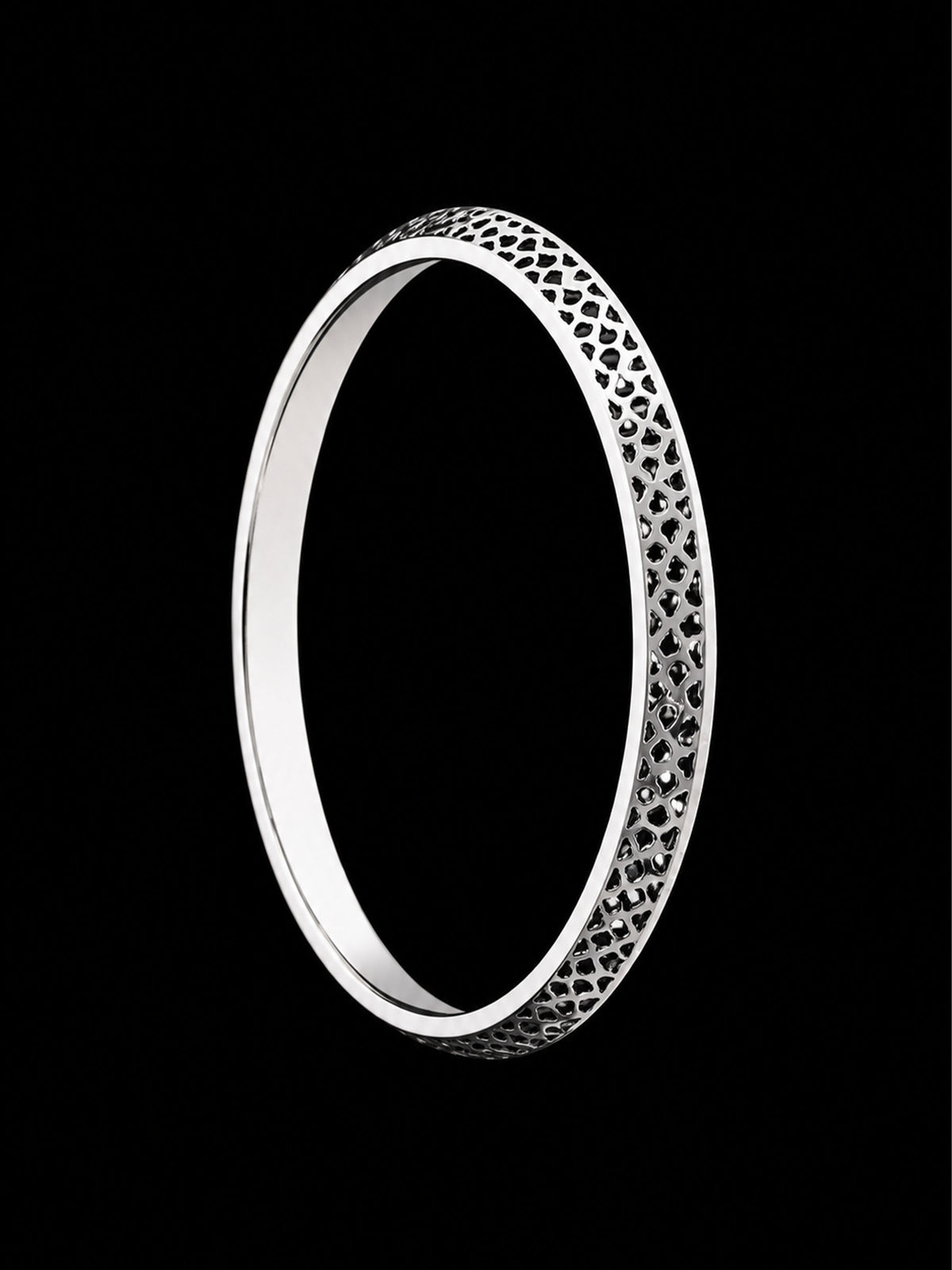 Mechanical Ridge Men's Industrial Grooved Sterling Silver Bangle | 925 Mechanical Ridge ...