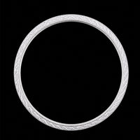 Thumbnail for Men's Solid Heavy Sterling Silver Kada | 925 Diamond-Cut Lattice Bangle 66.7mm