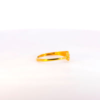Thumbnail for Charming 22K Yellow Gold Floral Open-Bypass Ring | 1.42g High-Purity Solid Gold, Delicate Ladies Fancy Geometric Statement Fine Jewelry