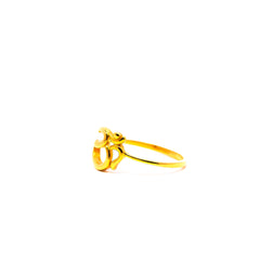 Sacred 22K Yellow Gold Om Ring | 1.99g High-Purity Solid Gold, Elegant Minimalist Devotional Spiritual Fine Jewelry