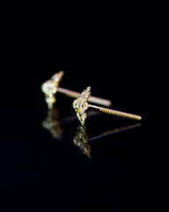 22K Gold Flower Stud Earrings | Traditional Yellow Gold Floral Studs NZ