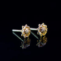 Thumbnail for 22K Gold Flower Stud Earrings | Traditional Yellow Gold Floral Studs NZ