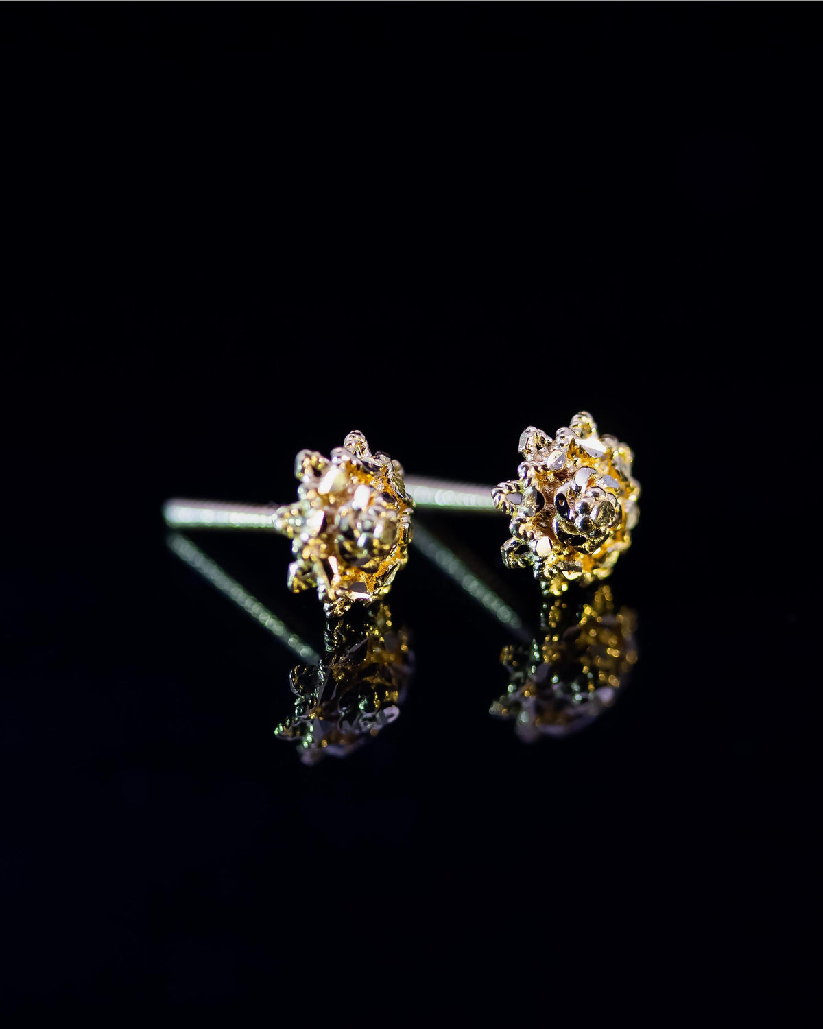 22K Gold Flower Stud Earrings | Traditional Yellow Gold Floral Studs NZ