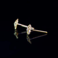 Thumbnail for 22K Gold Flower Stud Earrings | Dainty Yellow Gold Floral Studs NZ