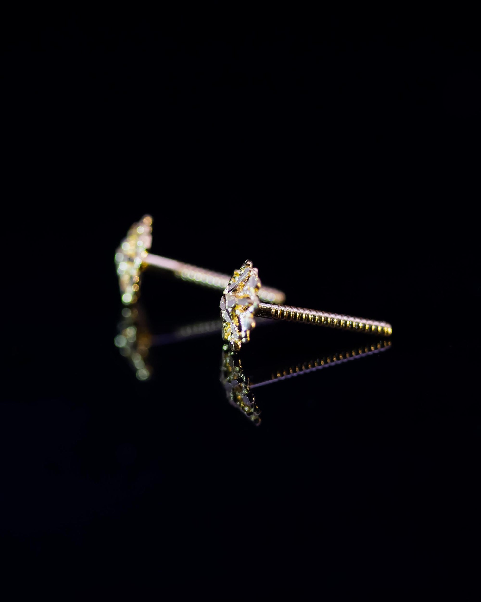 22K Gold Flower Stud Earrings | Dainty Yellow Gold Floral Studs NZ