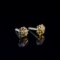 Thumbnail for 22K Gold Flower Stud Earrings | Dainty Yellow Gold Floral Studs NZ