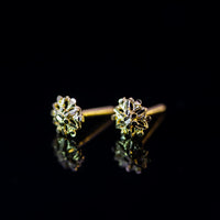 Thumbnail for 22K Gold Flower Stud Earrings | Dainty Yellow Gold Floral Studs NZ