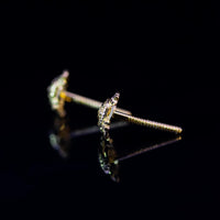 Thumbnail for 22K Gold Fancy Stud Earrings | Round Yellow Gold Filigree Flower Studs NZ