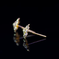 Thumbnail for 22K Gold Fancy Stud Earrings | Ornate Yellow Gold Textured Flower Studs NZ
