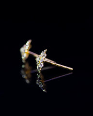 22K Gold Fancy Stud Earrings | Ornate Yellow Gold Textured Flower Studs NZ