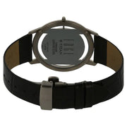 Silver Dial Leather Strap Edge Watch