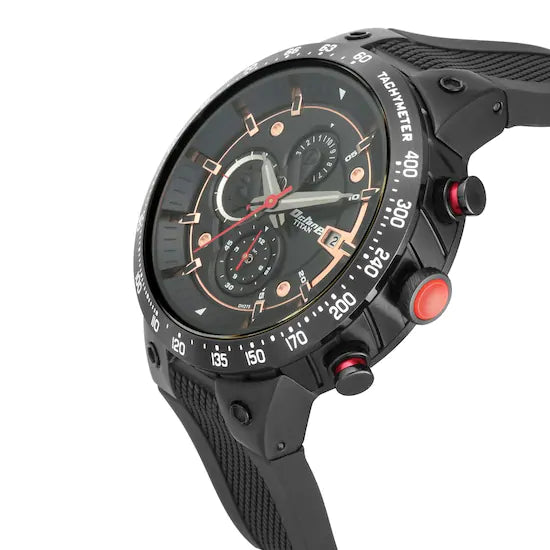 Octane black top chronograph watch