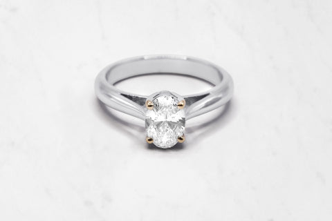 Oval Cut Solitaire Diamond Ring - 1.00ct (Lab Grown)