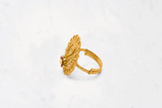 Gold Teardrop Flower Ring