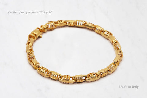 Pompeii3 Men's Link 14k Gold (43gram) or Platinum (69gram) 6mm Bracelet  8.5