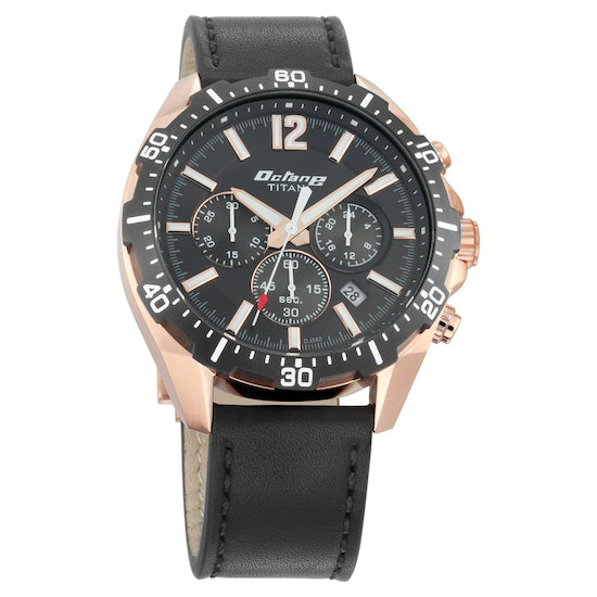 Titan octane 2025 leather watches