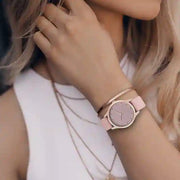 Athleisure - Pink Dial Rubber Strap Watch