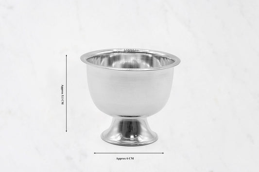 Large Silver Ice Cream Bowl