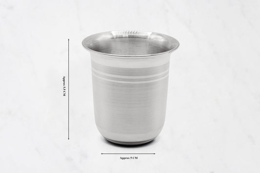 Medium Rounded Silver Glass