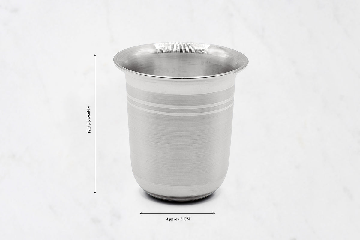 Medium Rounded Silver Glass