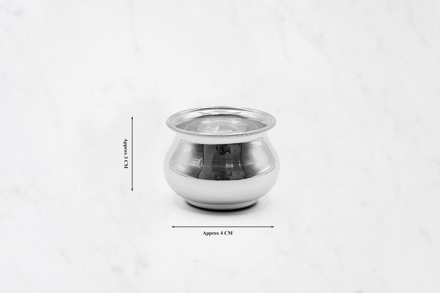 Small Plain Silver Lota