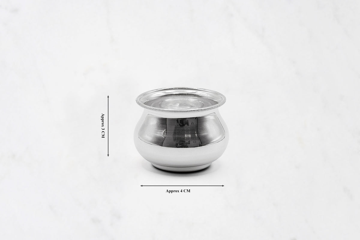 Small Plain Silver Lota